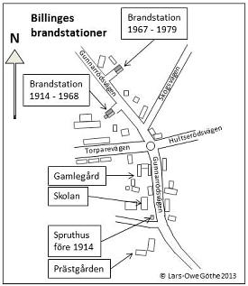 Billinges brandstationer t.o.m. 1979. (C) Lars-Owe Gthe 2013